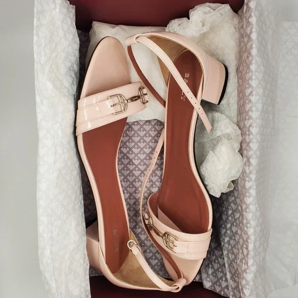 bally cloto calf patent leather women shoes sandals petal bnwt - Picture 6 of 12